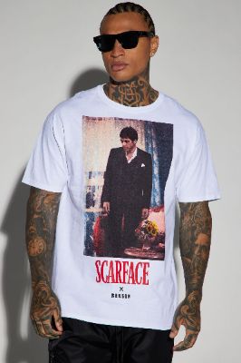 Scarface I'll Only Tell You Once Short Sleeve Tee - White sold by Fashion Nova