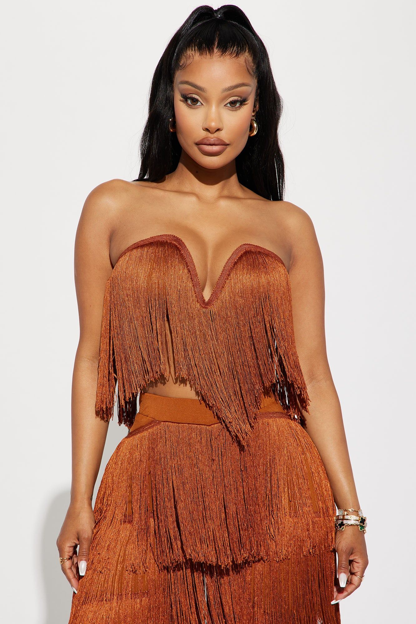 Spot Me Outside Fringe Pant Set - Cognac sold by Fashion Nova product image thumbnail 2