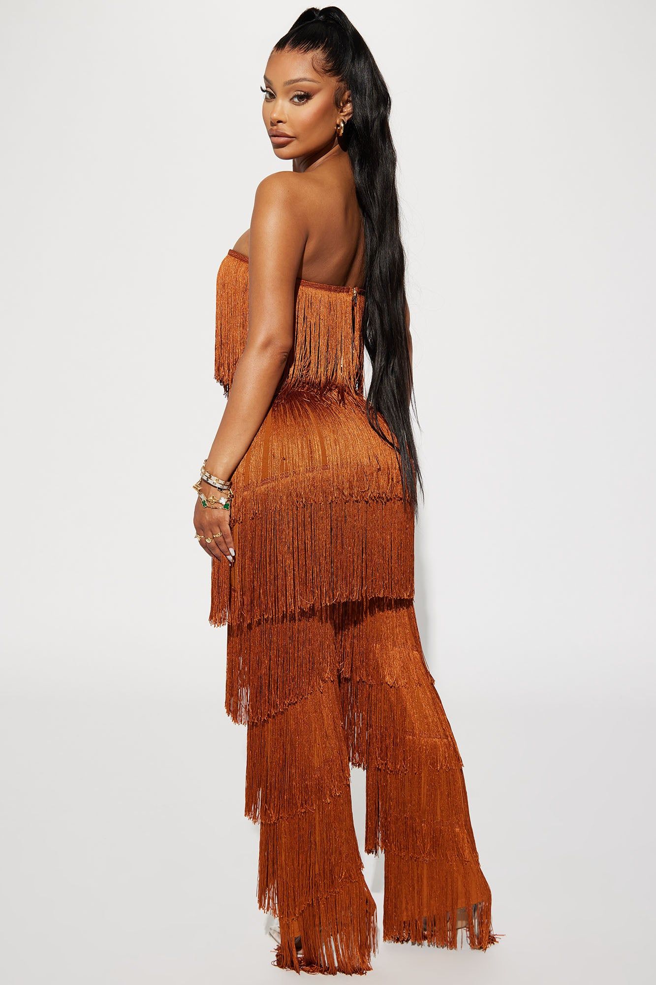 Spot Me Outside Fringe Pant Set - Cognac sold by Fashion Nova product image thumbnail 3