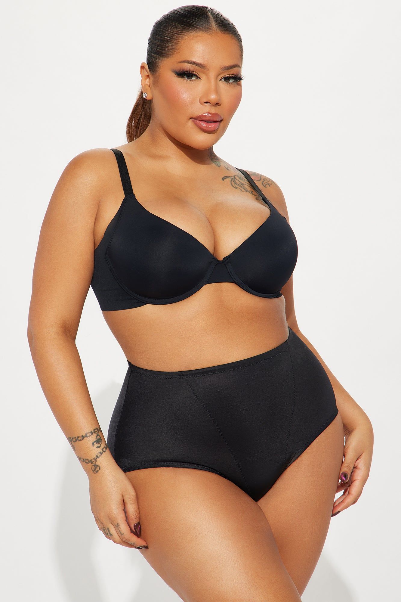 Body Confidence Tummy Control Shapewear Panty 3 Pack - Black/combo sold by Fashion Nova product image thumbnail 2