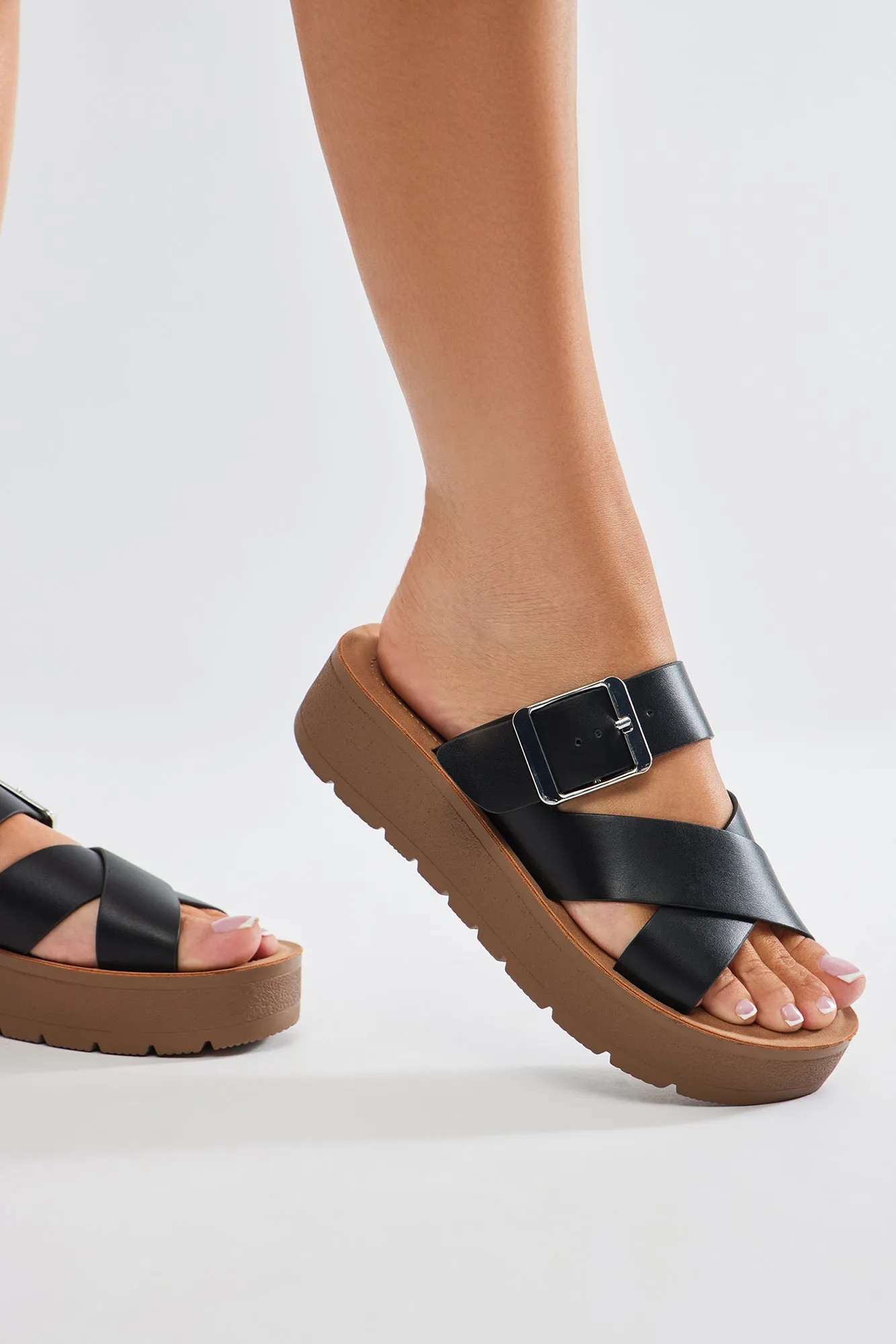Before We Begin Platform Sandals - Black sold by Fashion Nova product image thumbnail 2