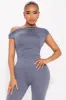Katie Double Lined Jumpsuit - Charcoal sold by Fashion Nova