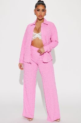 Naya Textured Pant Set - Pink sold by Fashion Nova