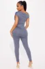 Katie Double Lined Jumpsuit - Charcoal sold by Fashion Nova