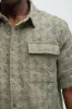 Mav Textured Shirt - Olive sold by Fashion Nova