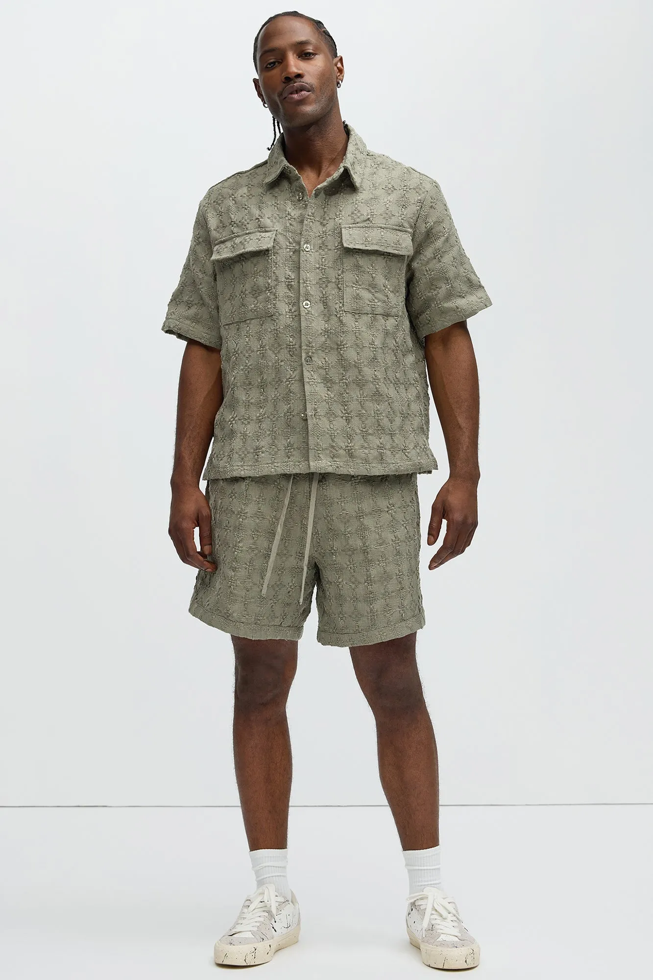 Mav Textured Shirt - Olive sold by Fashion Nova product image thumbnail 2