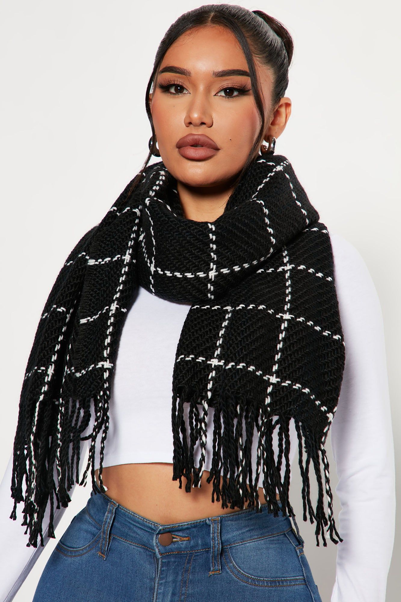 Essentially Its Mine Scarf - Black sold by Fashion Nova