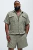 Mav Textured Shirt - Olive sold by Fashion Nova