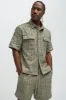 Mav Textured Shirt - Olive sold by Fashion Nova