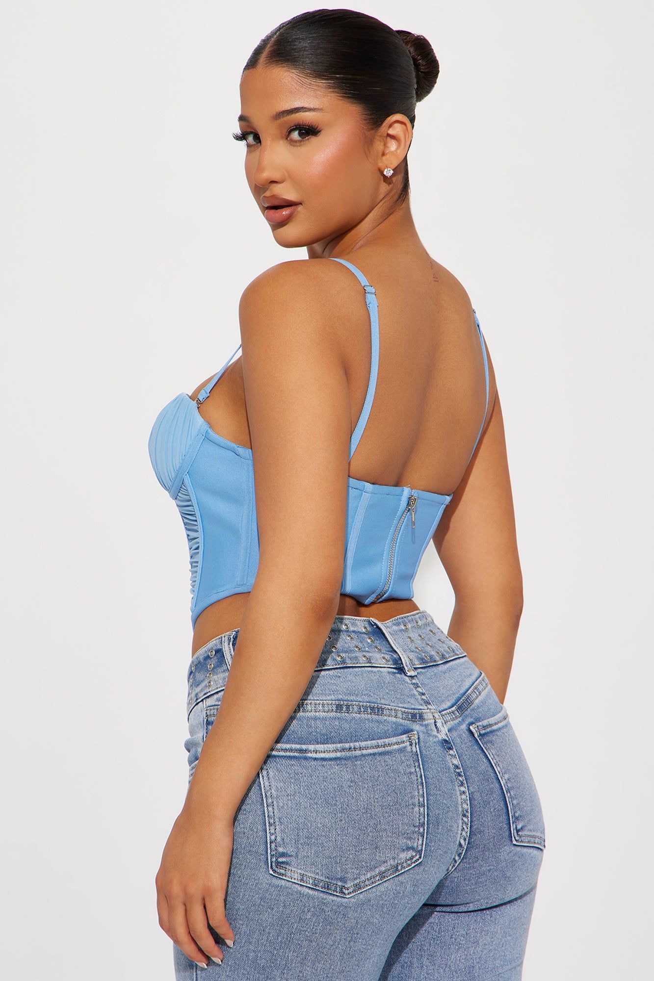 Carmen Bandage Corset Top - Blue sold by Fashion Nova product image thumbnail 3