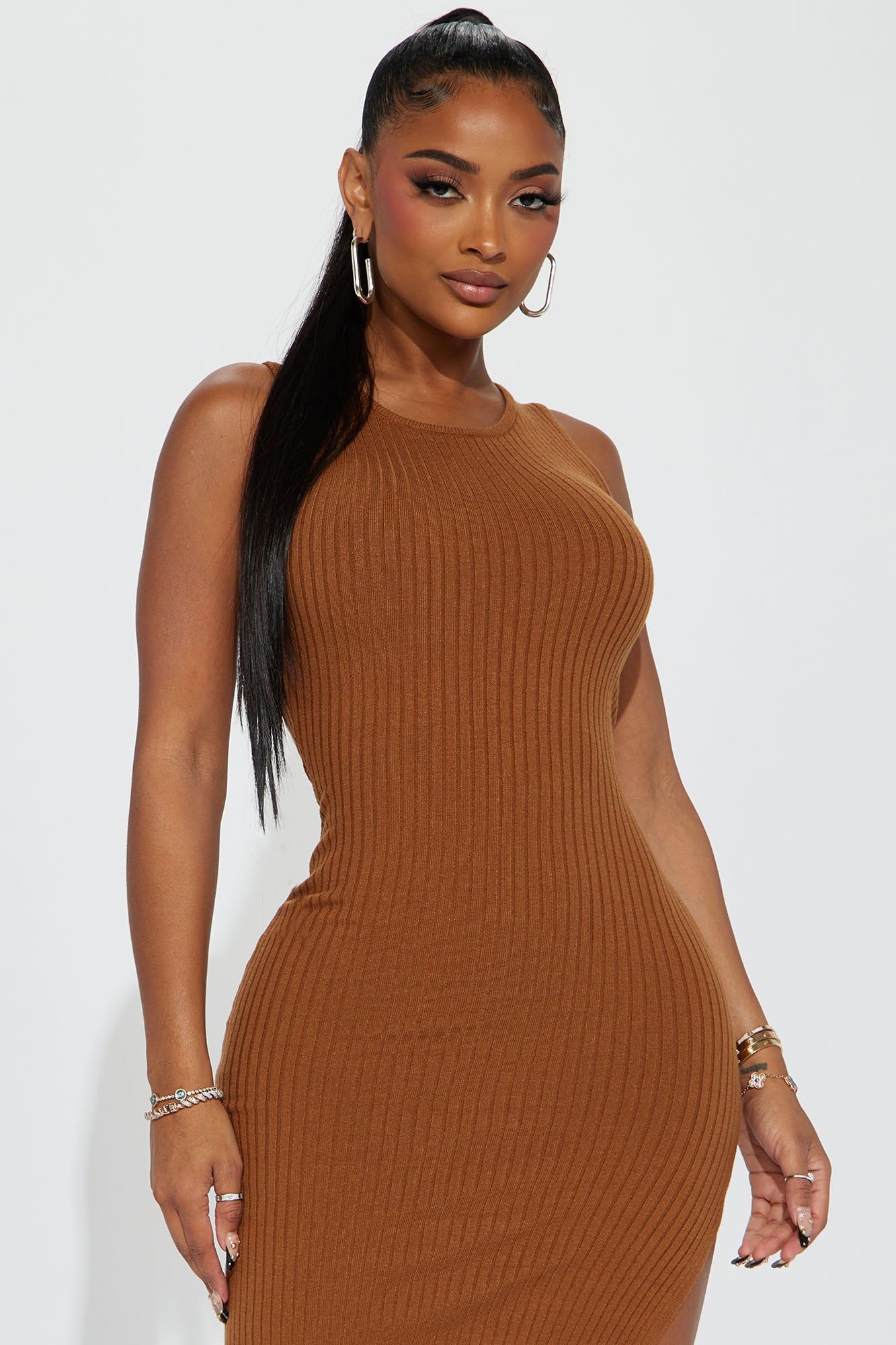 Alyssa Sweater Midi Dress - Cognac sold by Fashion Nova product image thumbnail 2