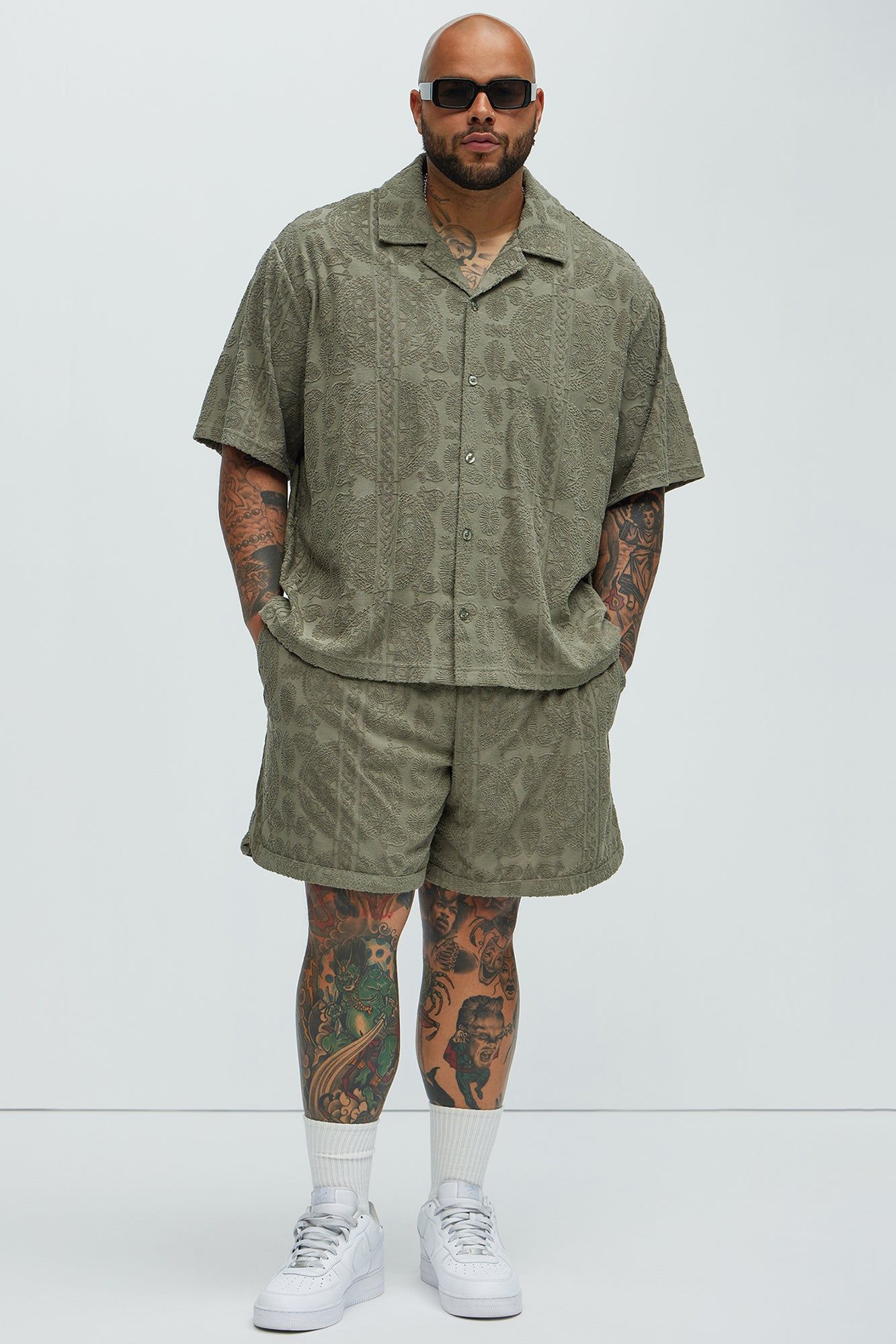 Link Textured Shirt - Olive sold by Fashion Nova product image thumbnail 5