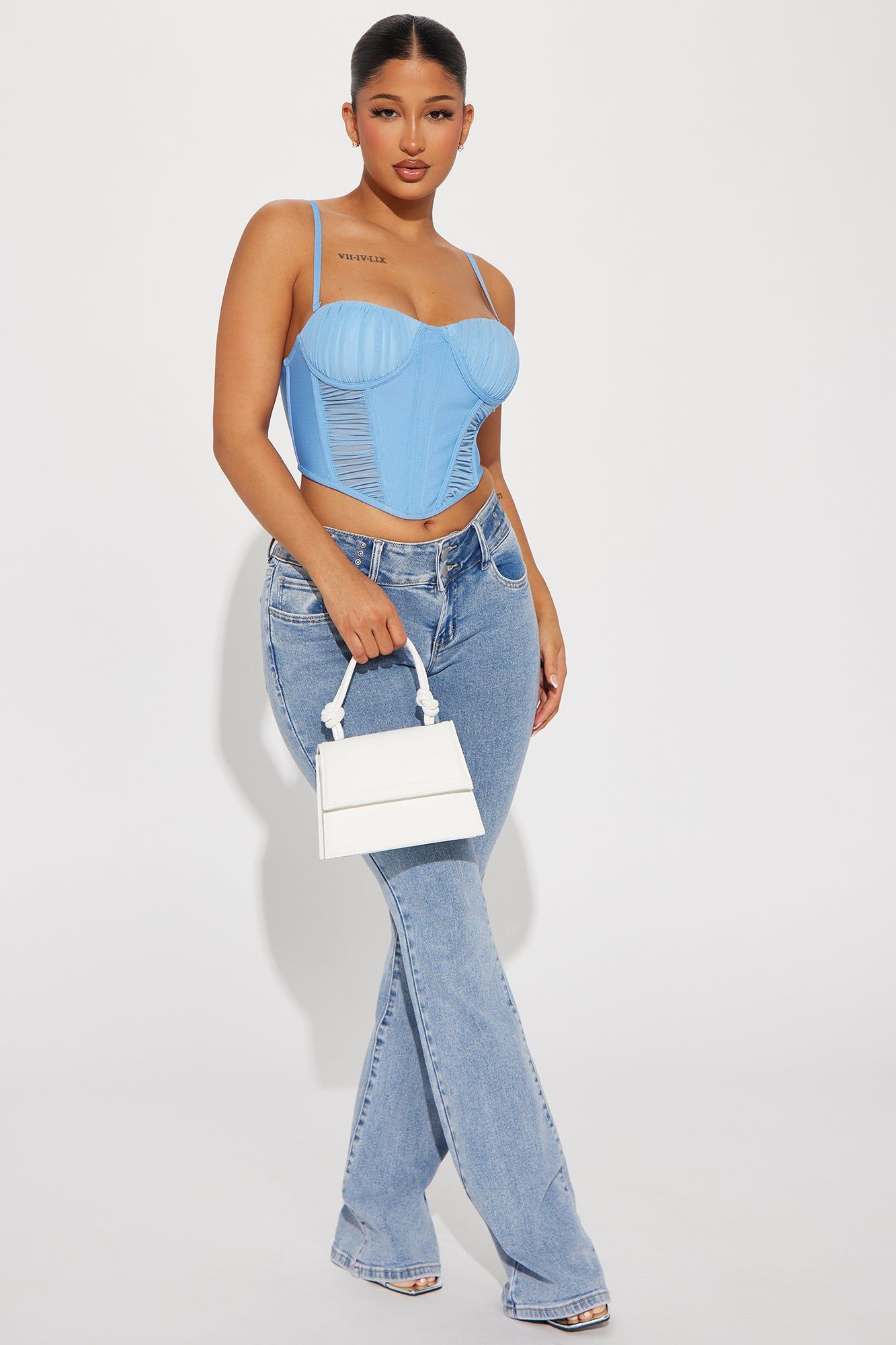 Carmen Bandage Corset Top - Blue sold by Fashion Nova product image thumbnail 2