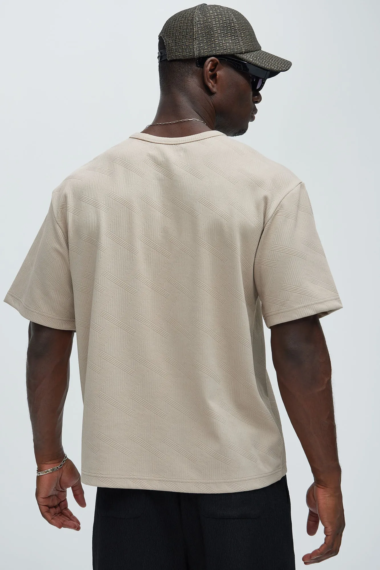 Benji Textured Relaxed Tee - Taupe sold by Fashion Nova product image thumbnail 4