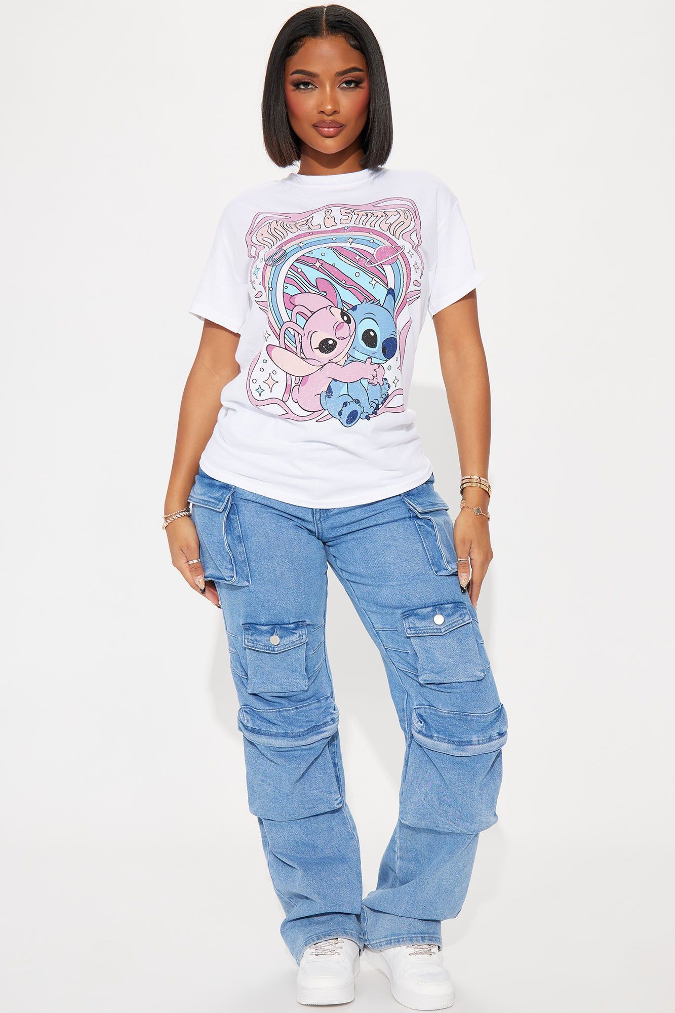 Angel & Stitch Graphic Tshirt - White sold by Fashion Nova product image thumbnail 2