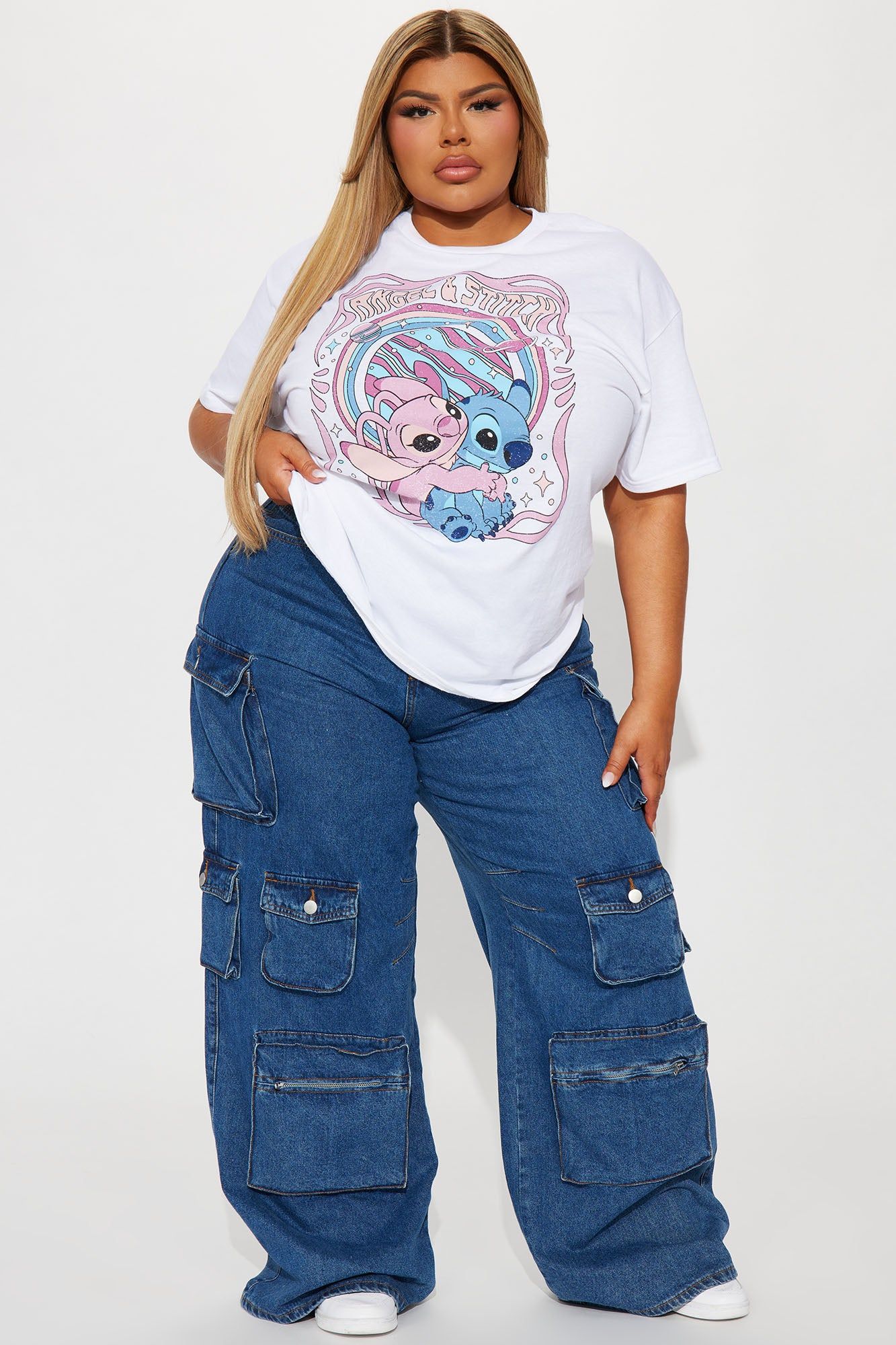 Angel & Stitch Graphic Tshirt - White sold by Fashion Nova product image thumbnail 5