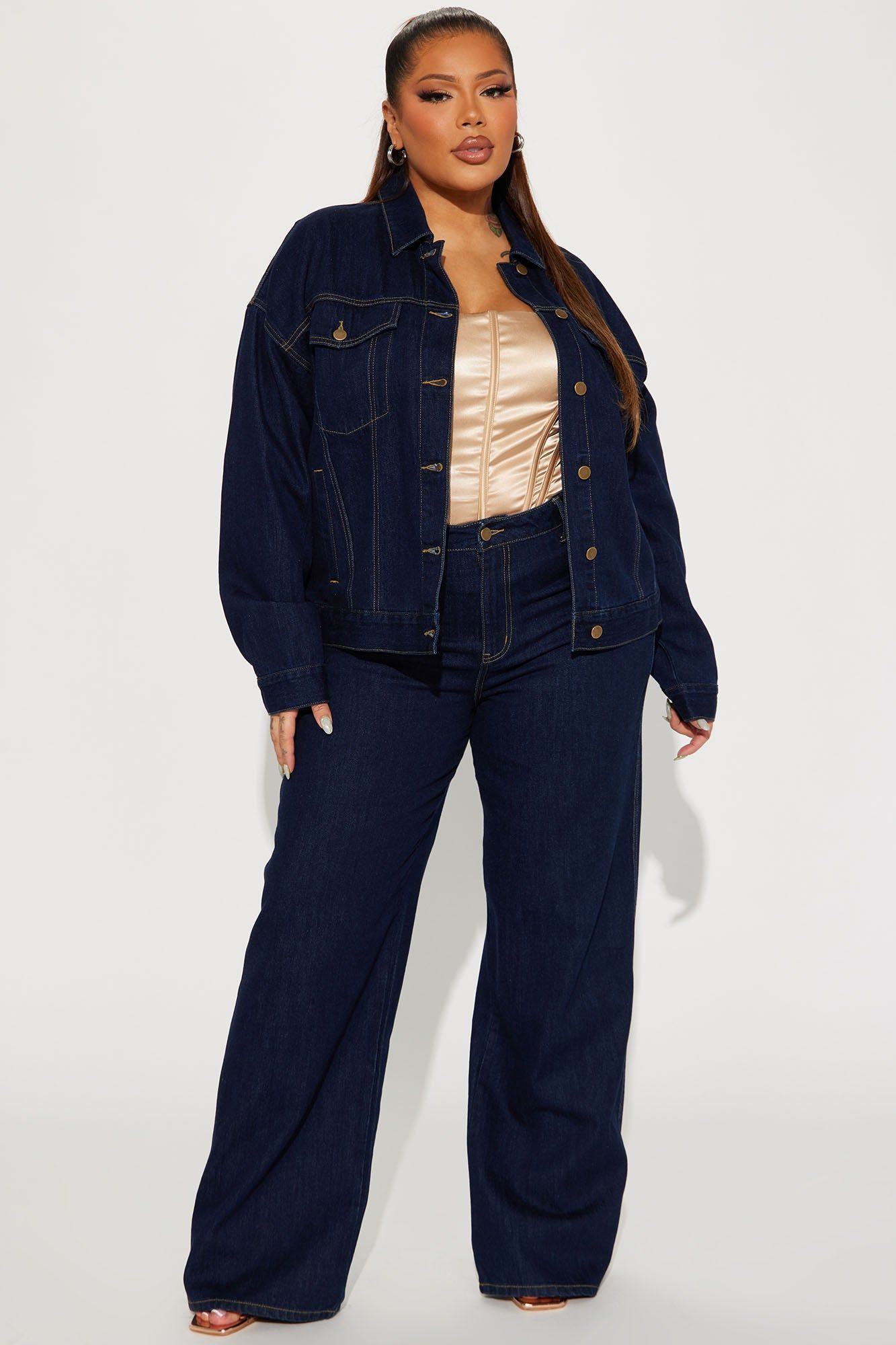 This Just In Denim Trucker Jacket - Dark Wash sold by Fashion Nova product image thumbnail 5
