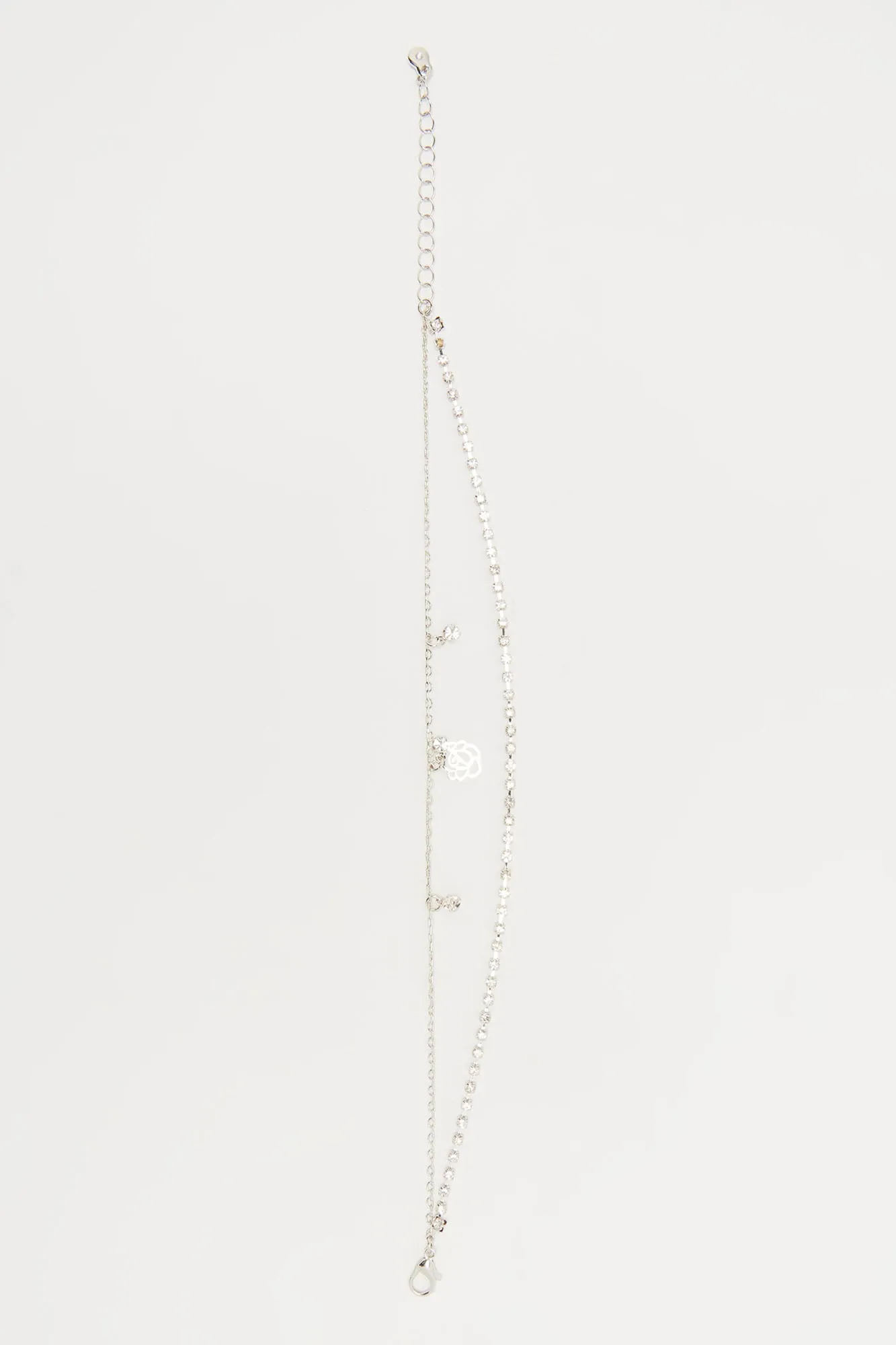 Ivy Rhinestone Anklet - Silver sold by Fashion Nova product image thumbnail 2