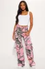 Stop Overthinking Wide Leg Cargo Pant - Pink sold by Fashion Nova
