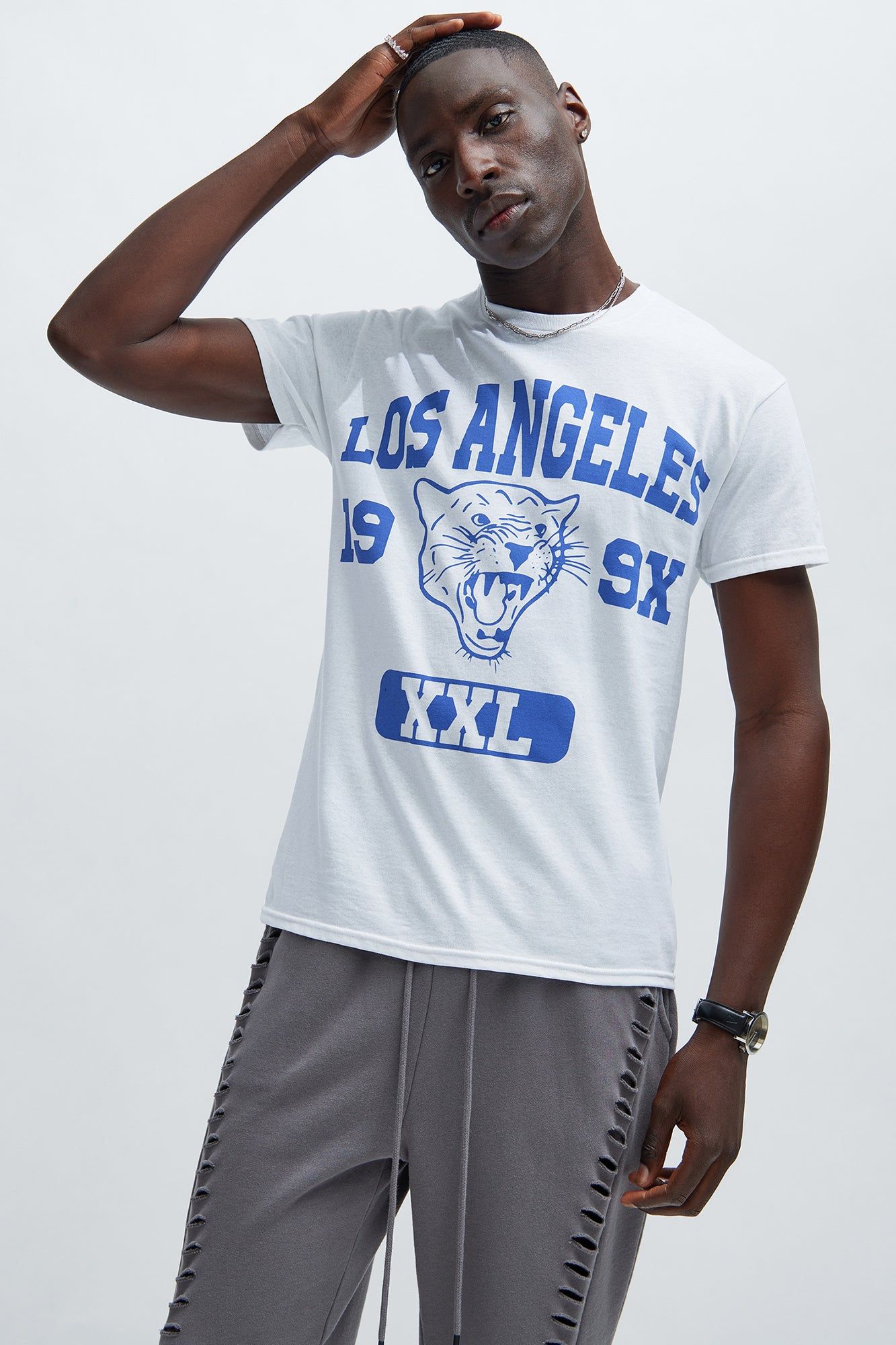 Los Angeles 199X Short Sleeve Tee - White sold by Fashion Nova