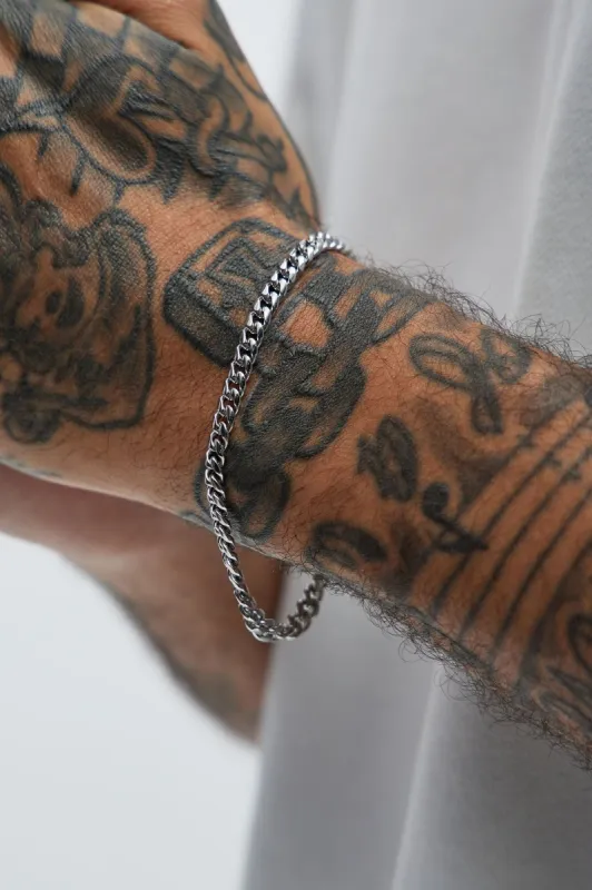 5mm Premium 8″ Cuban Chain Bracelet - Silver sold by Fashion Nova