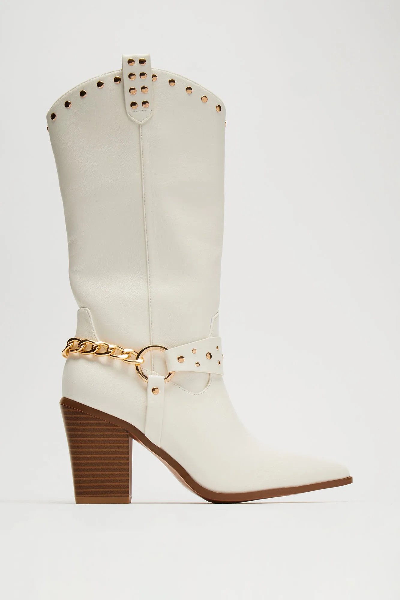 Same Old Ways Cowboy Boots - White sold by Fashion Nova