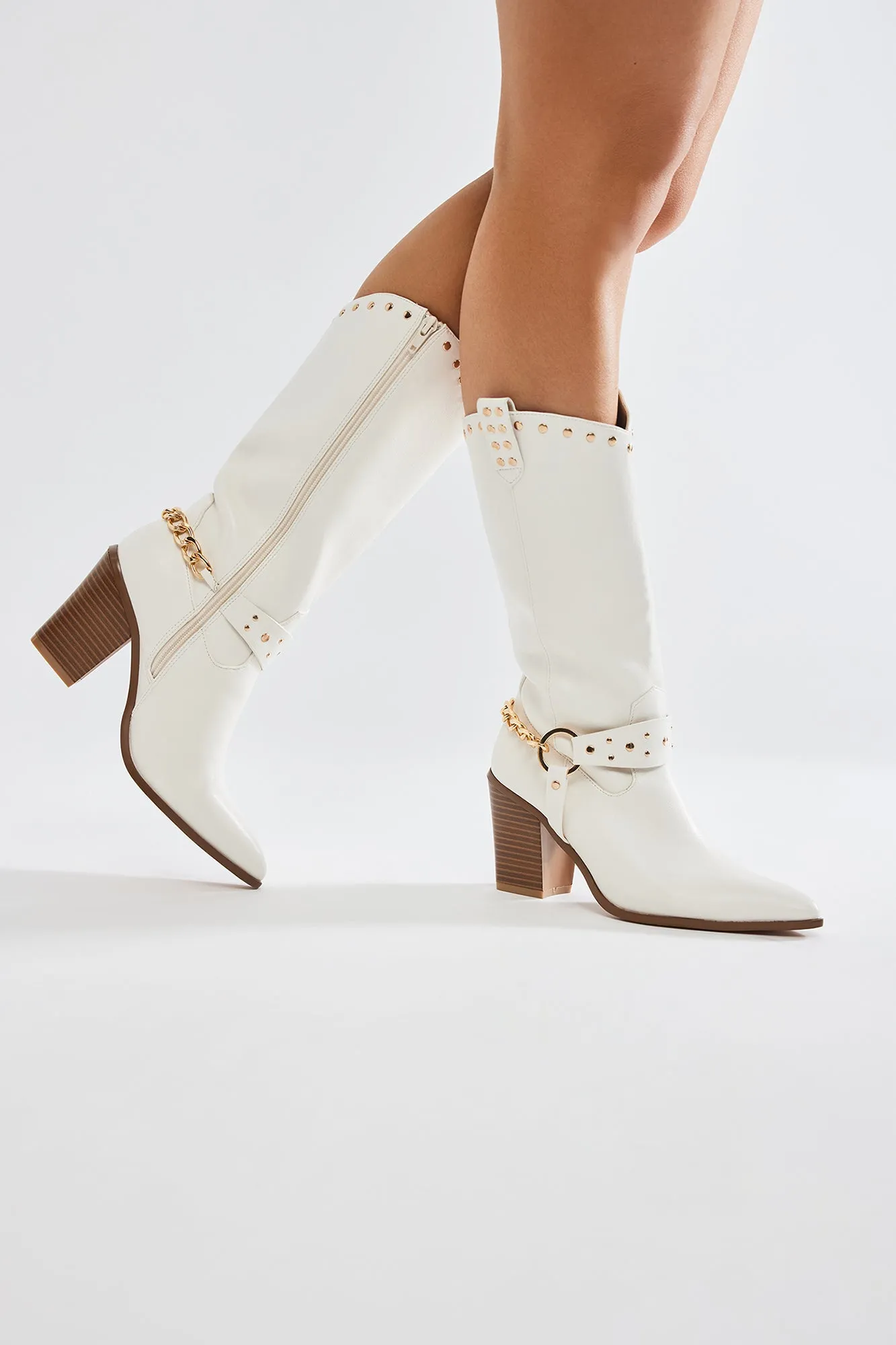 Same Old Ways Cowboy Boots - White sold by Fashion Nova product image thumbnail 2
