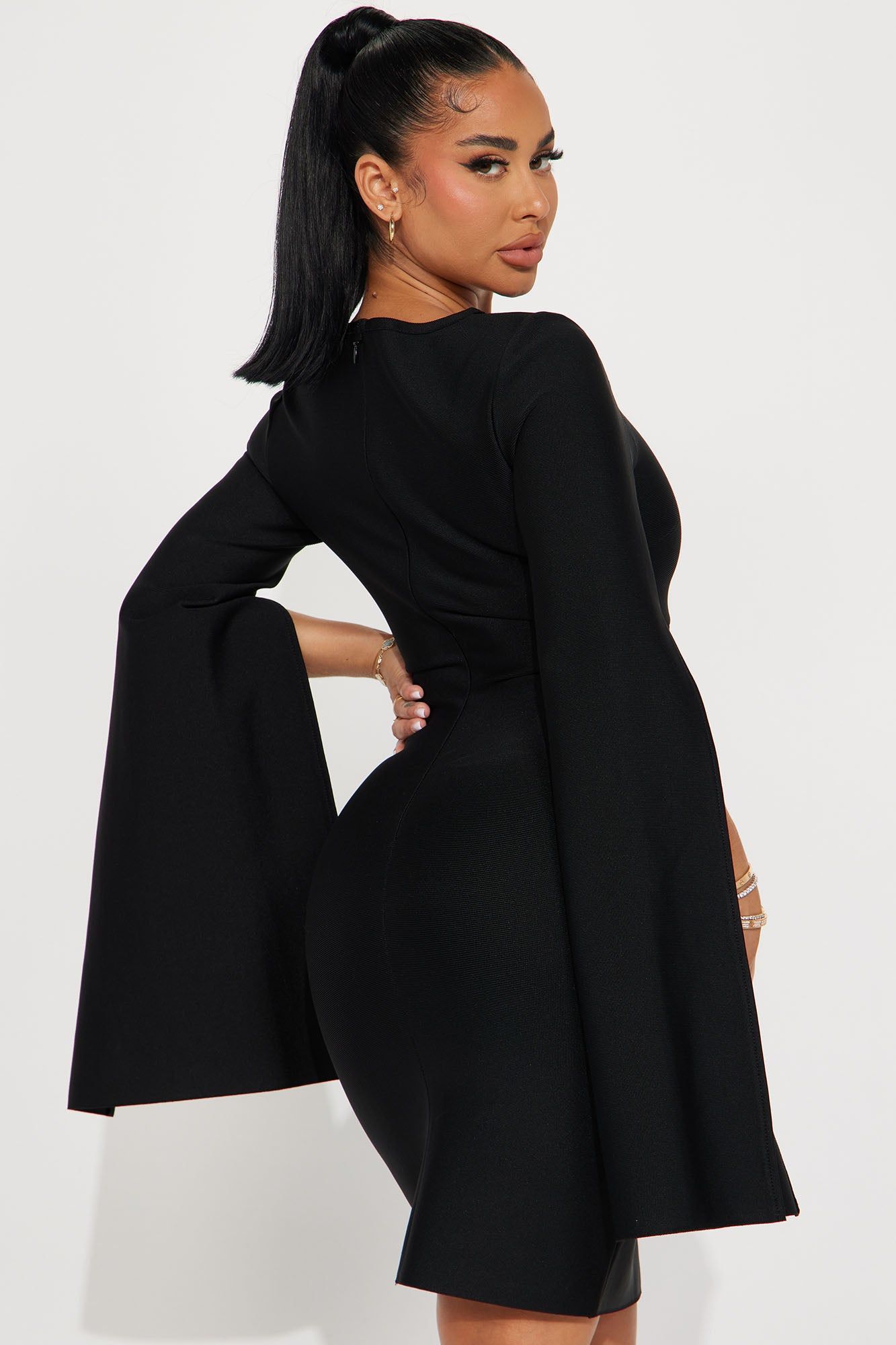 Hong Kong Bandage Midi Dress - Black sold by Fashion Nova product image thumbnail 3
