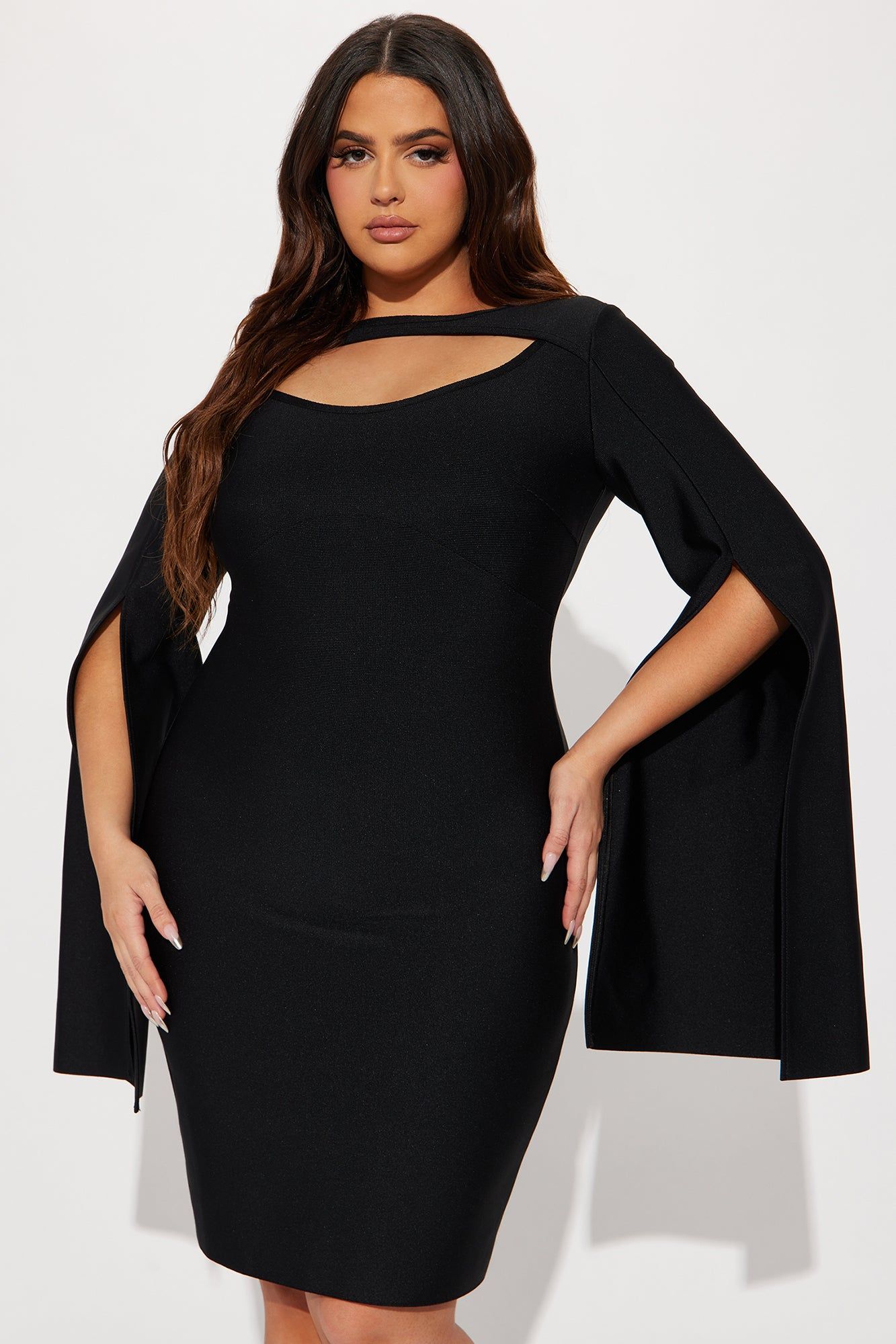 Hong Kong Bandage Midi Dress - Black sold by Fashion Nova product image thumbnail 4