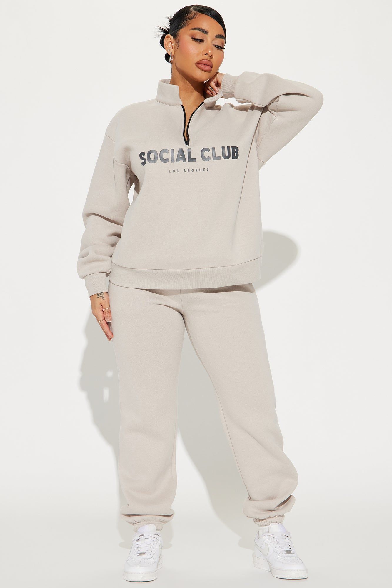 Social Club Sweatpant Set - Grey sold by Fashion Nova product image thumbnail 2