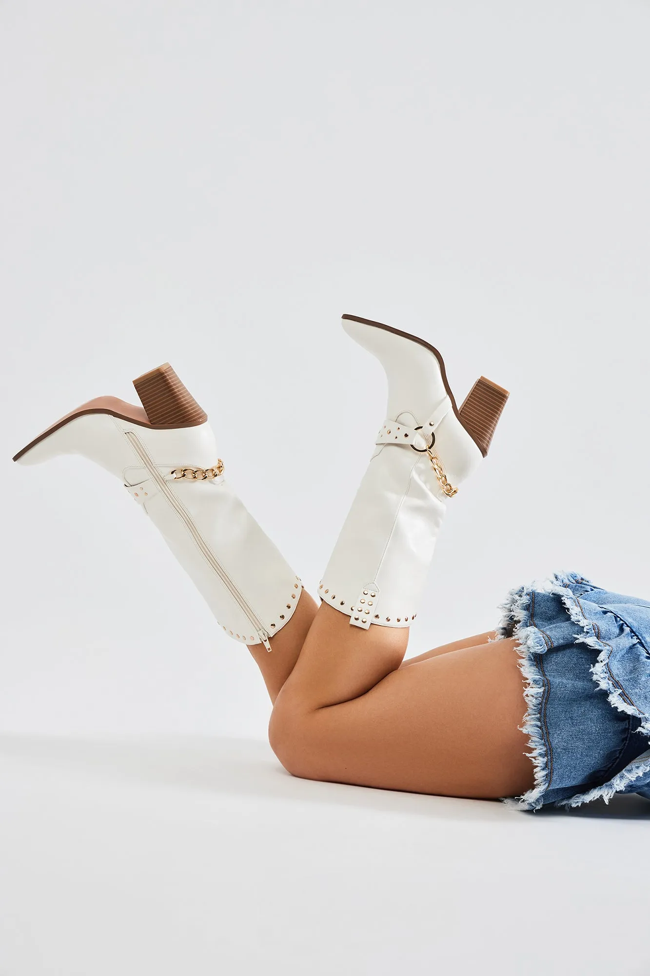 Same Old Ways Cowboy Boots - White sold by Fashion Nova product image thumbnail 4