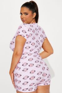 Kissy Dreams PJ Romper Onesie - Pink sold by Fashion Nova