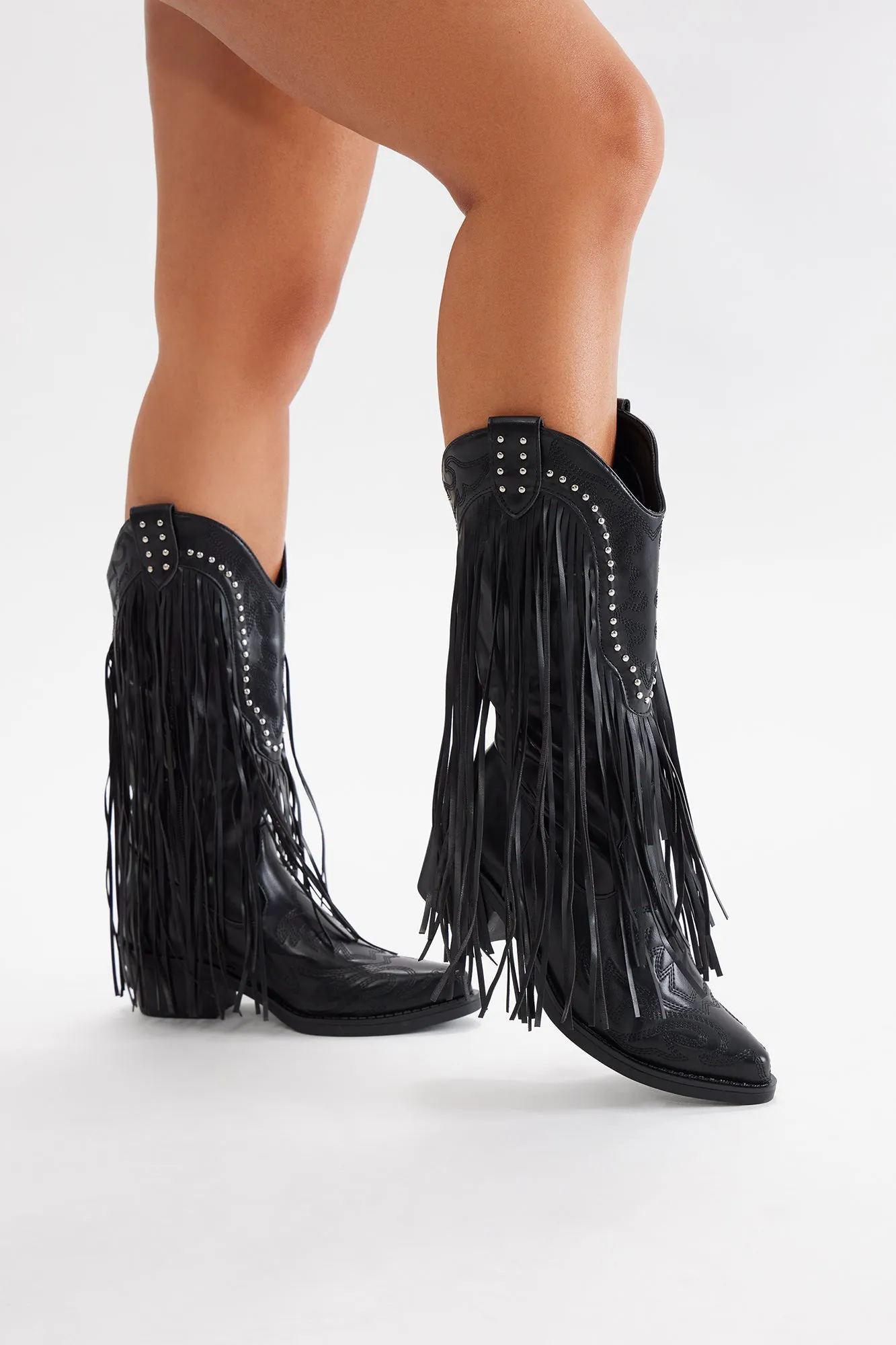 Southern Charm Cowboy Boots - Black sold by Fashion Nova product image thumbnail 2