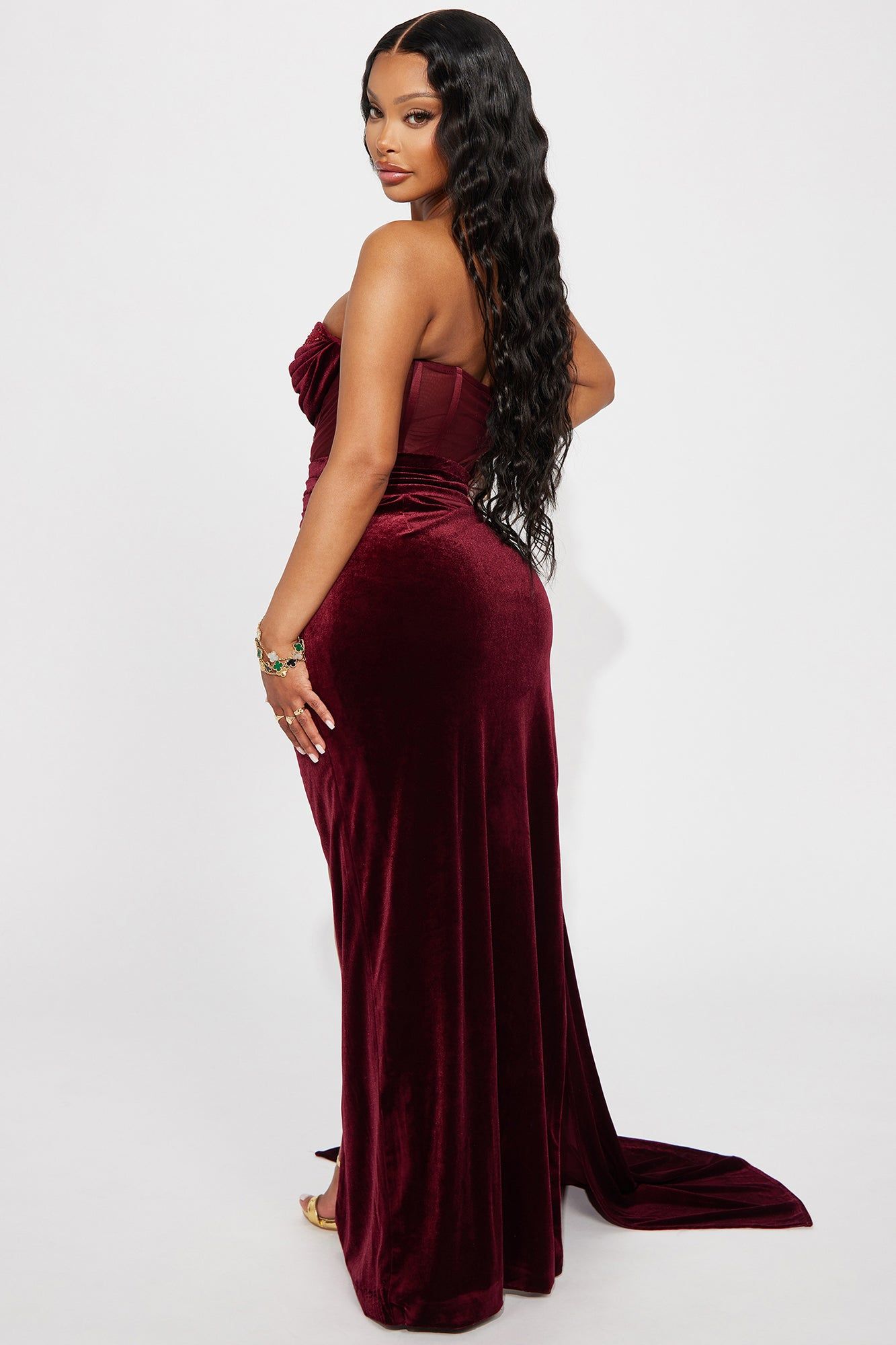 Scarlett Velvet Gown - Wine sold by Fashion Nova product image thumbnail 3