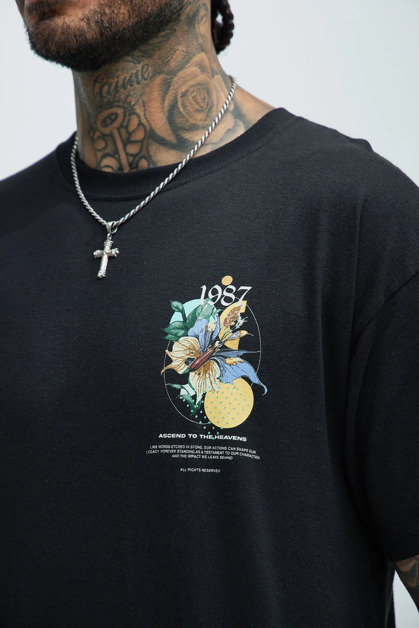 Ascend To The Heavens 1987 Short Sleeve Tee - Black sold by Fashion Nova product image thumbnail 3