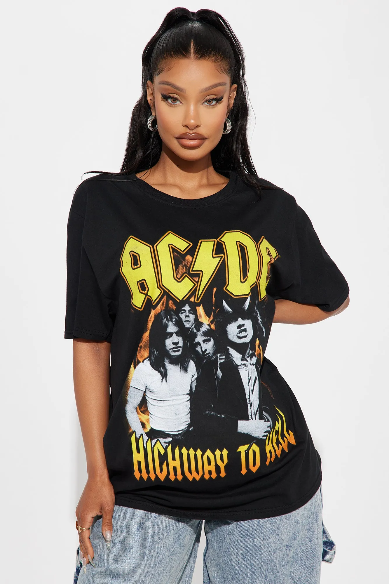 ACDC Highway To Hell Graphic Tee - Black sold by Fashion Nova