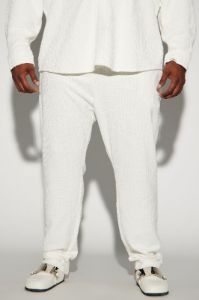 Dean Textured Slim Pants - White sold by Fashion Nova