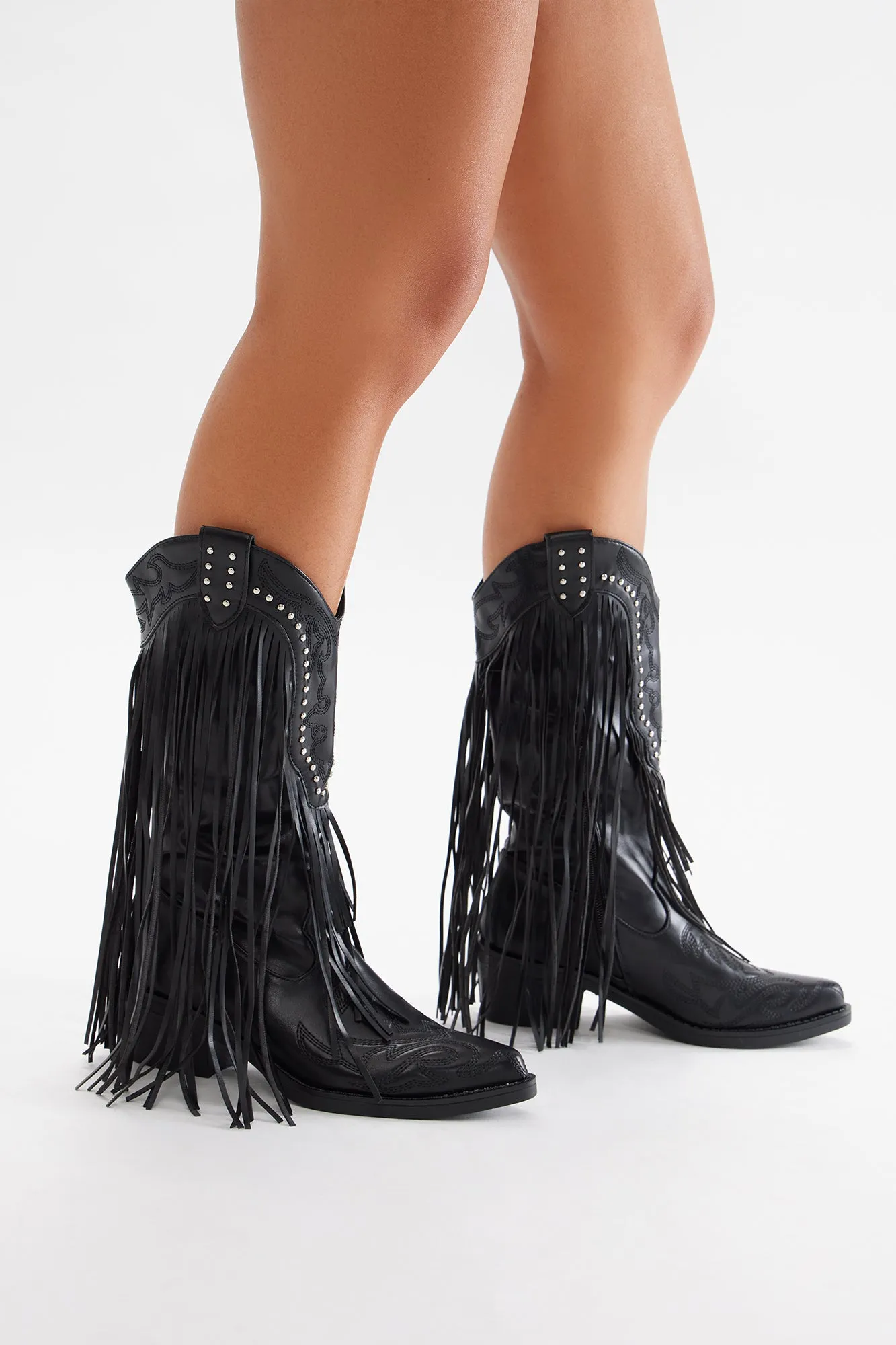 Southern Charm Cowboy Boots - Black sold by Fashion Nova product image thumbnail 4