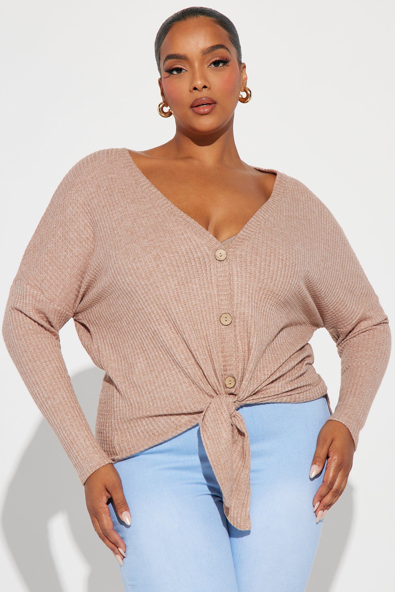 Celine Cozy Top - Taupe sold by Fashion Nova product image thumbnail 4