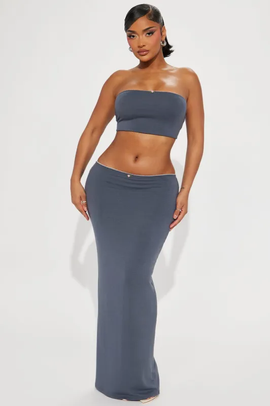 Love Me Skirt Set - Grey sold by Fashion Nova