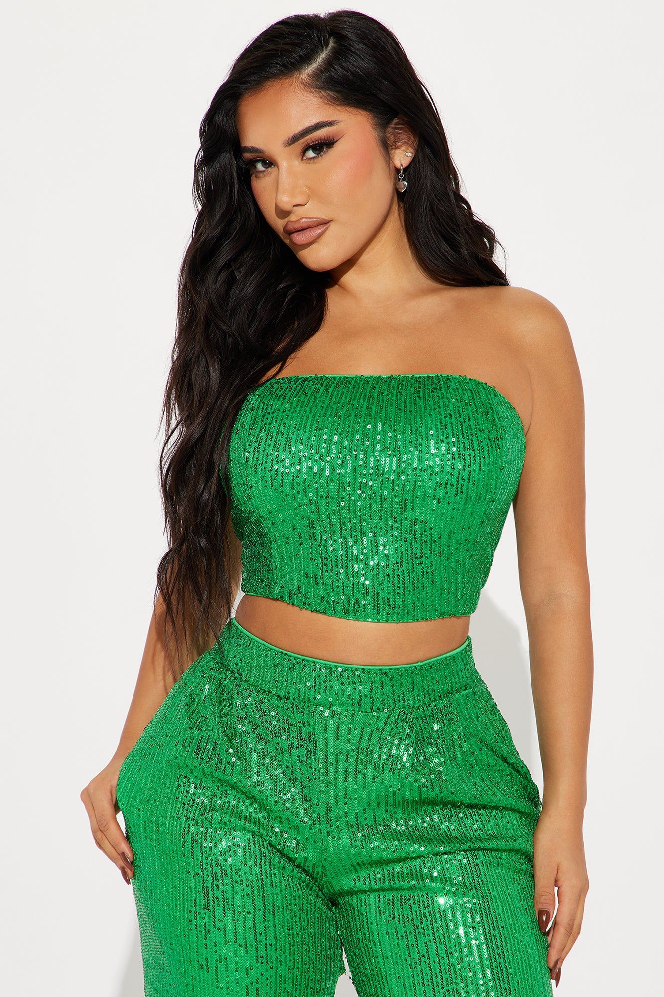 Stella Sequin Pant Set - Green sold by Fashion Nova product image thumbnail 2