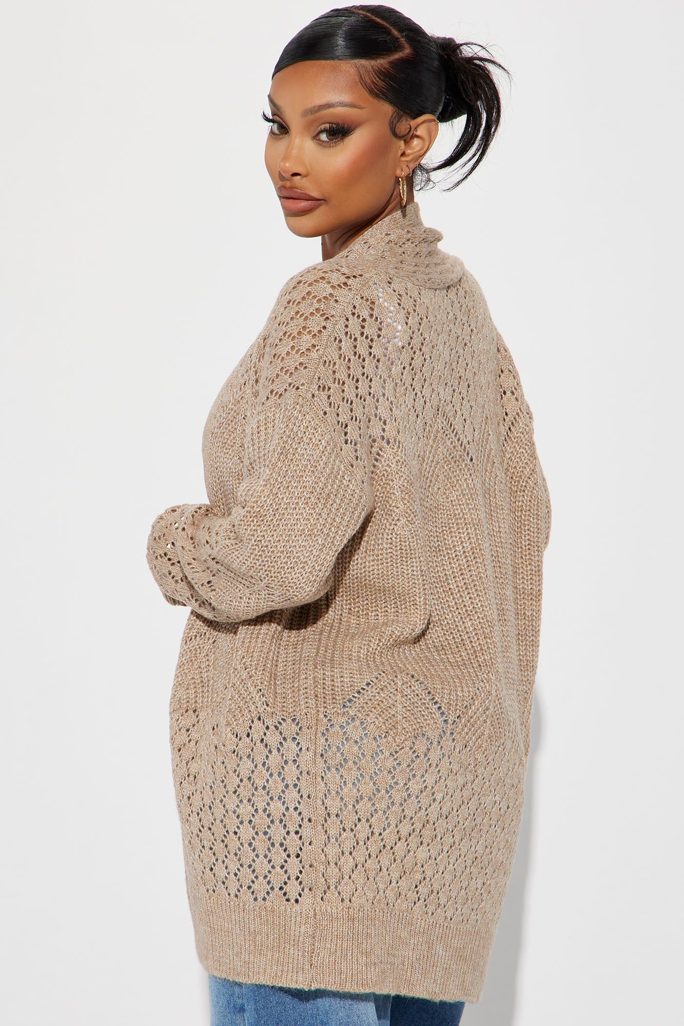 Warm And Cozy Times Cardigan - Mocha sold by Fashion Nova product image thumbnail 3