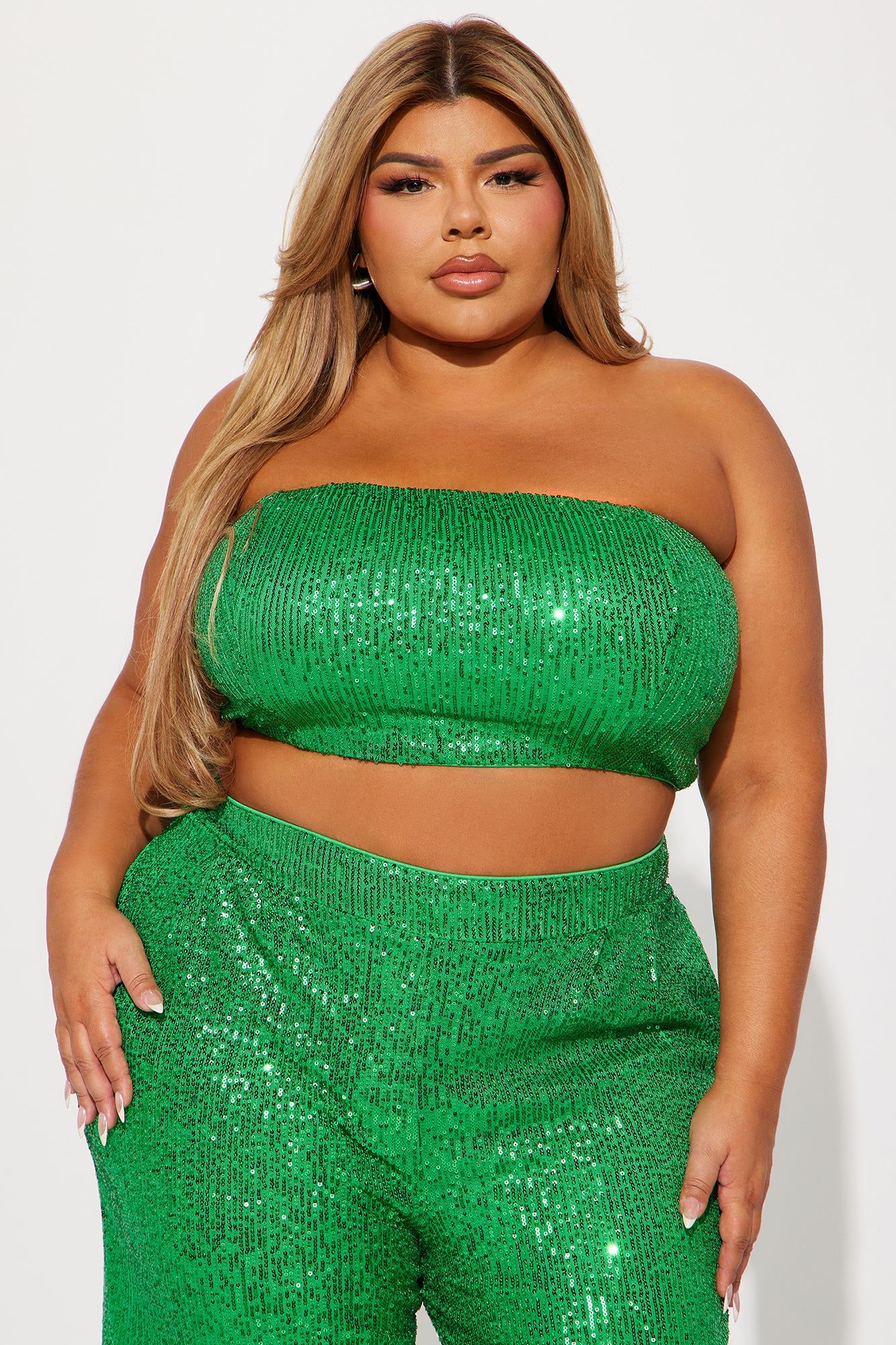 Stella Sequin Pant Set - Green sold by Fashion Nova product image thumbnail 5