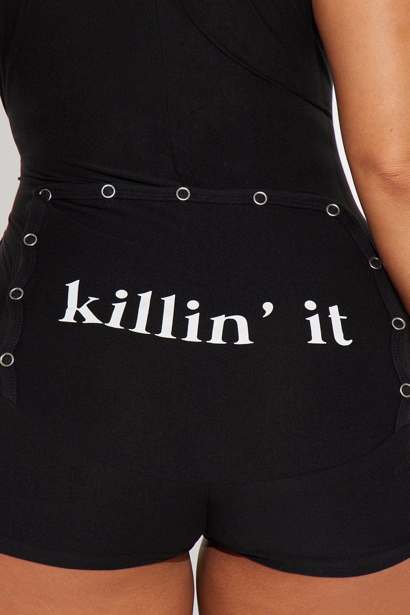 Killin' It PJ Romper Onesie - Black sold by Fashion Nova product image thumbnail 3