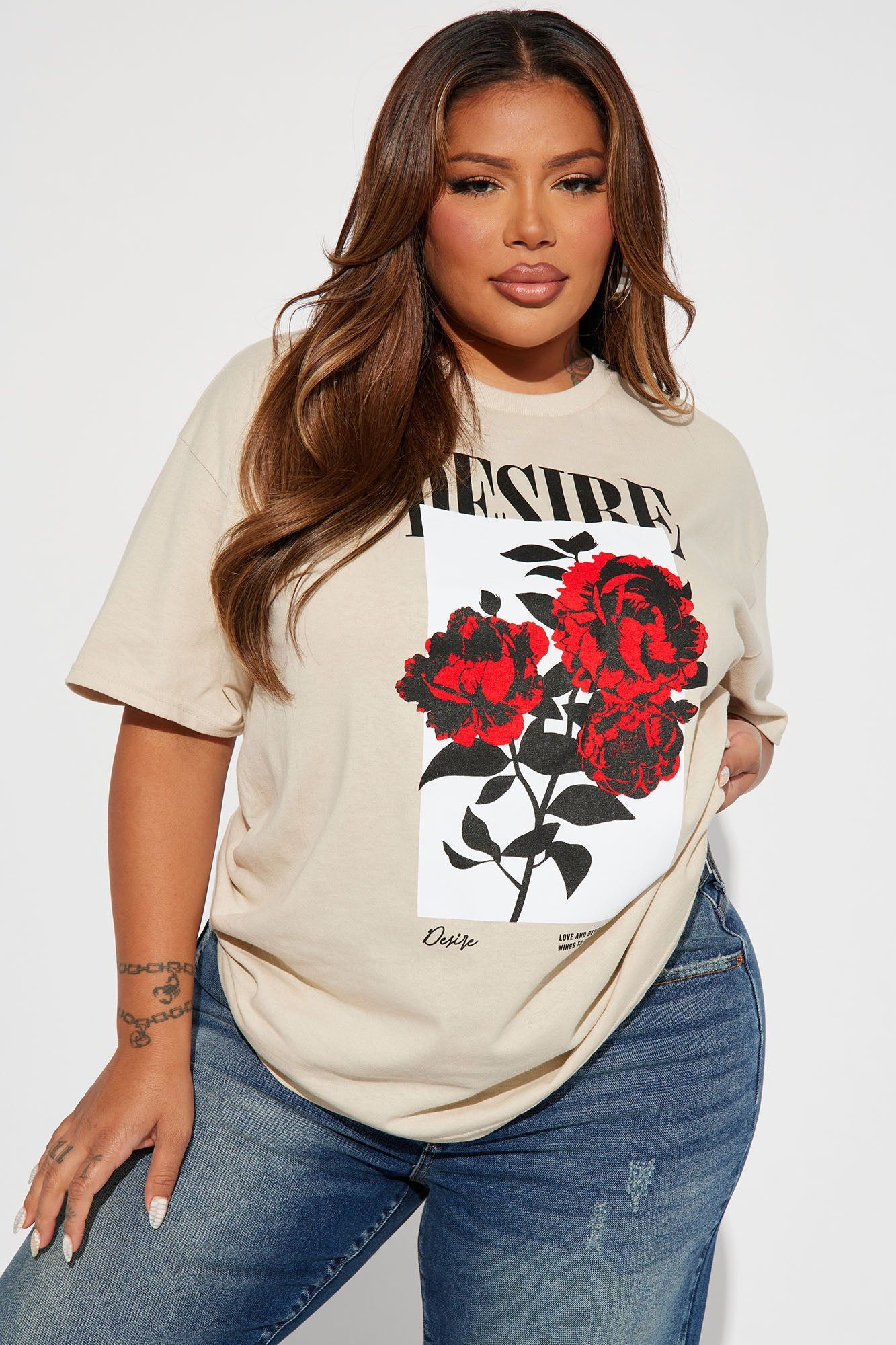 Desire You Graphic Tee - Taupe sold by Fashion Nova product image thumbnail 4