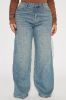 Shock And Awe Vintage Tinted Baggy Jeans - Vintage Blue Wash sold by Fashion Nova