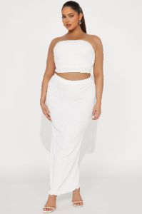 Anything For You Textured Skirt Set - Cream sold by Fashion Nova
