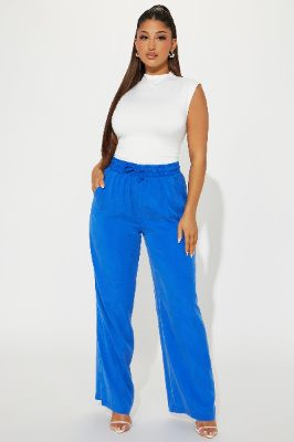 Claudia Wide Leg Trouser - Royal sold by Fashion Nova