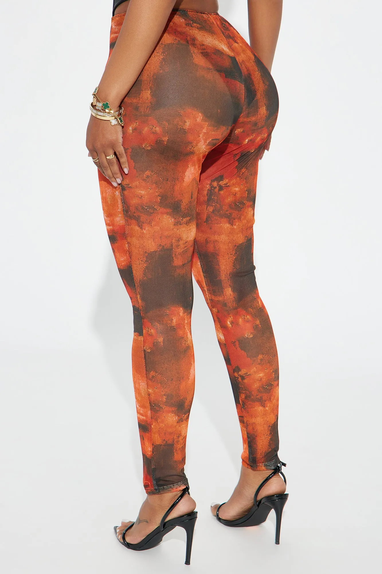 Out And About Mesh Legging - Orange/combo sold by Fashion Nova product image thumbnail 3