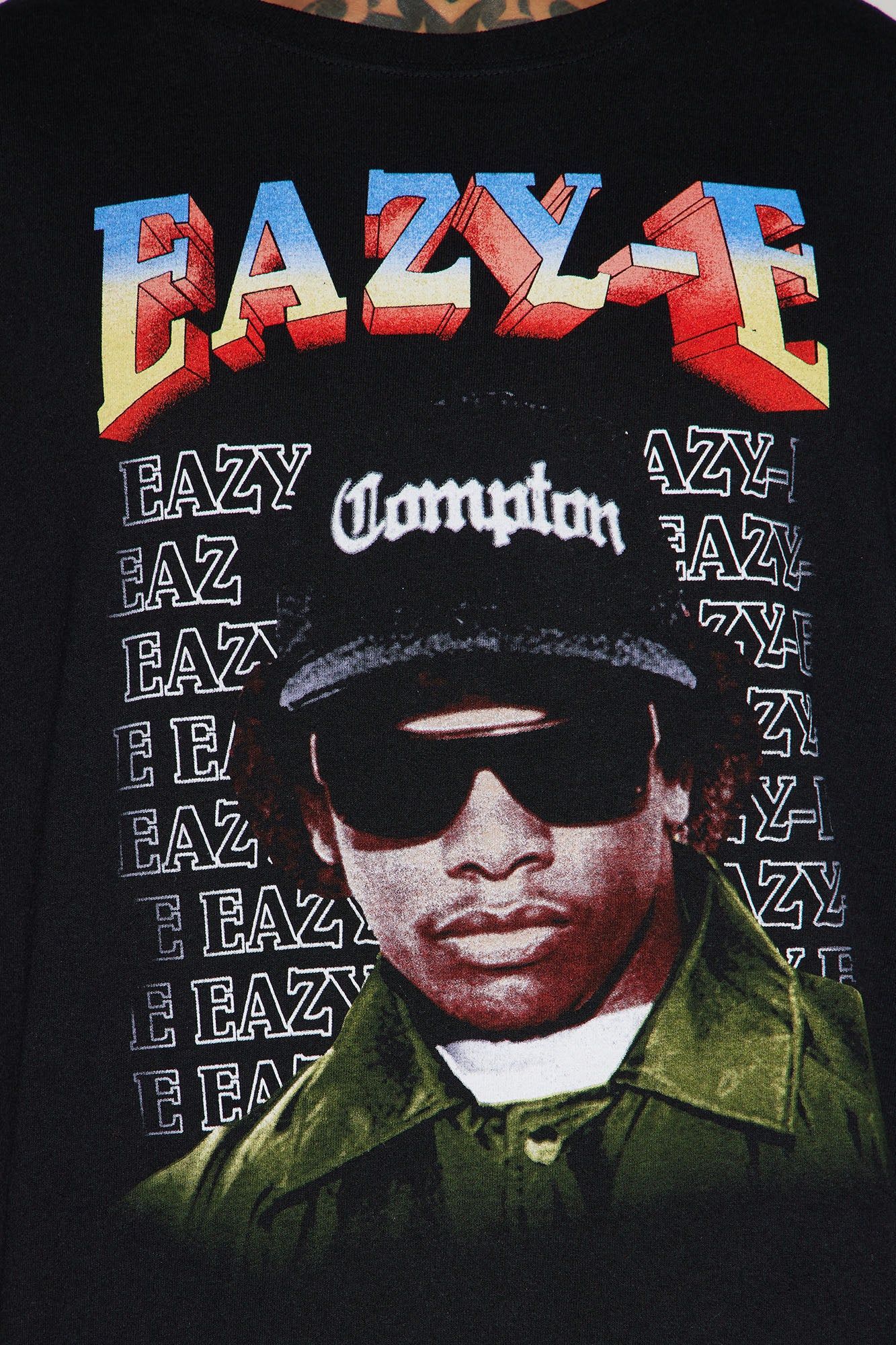 Eazy-E Sunglasses Photo Black Oversized Short Sleeve Tee - Black sold by Fashion Nova product image thumbnail 3